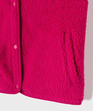 Veste sans manches en sherpa à boutons pression fille vue2 - GEMO 4G FILLE - GEMO