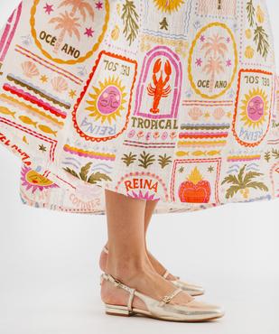 Ballerines vernies slingback à bout carré et brides femme - Follow Me vue1 - FOLLOW ME - GEMO