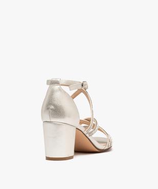 Sandales femme à talon fermé et fines brides strass vue11 - VALENTINA BALDA - GEMO