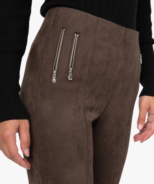 Pantalon femme en velours coupe ajustée vue2 - GEMO(FEMME PAP) - GEMO