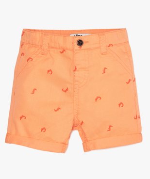 Bermuda bébé garçon en coton à petits motifs all over vue1 - GEMO(BEBE DEBT) - GEMO