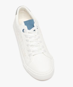 Tennis femme à lacets brillants avec décor végétal perforé vue5 - GEMO (SPORTSWR) - GEMO