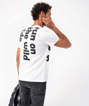 Tee-shirt homme à manches courtes avec inscriptions XXL vue3 - GEMO (HOMME) - GEMO