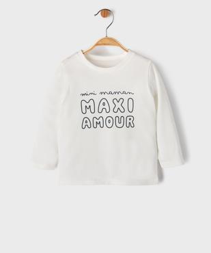 Tee-shirt manches longues à message bébé garçon vue1 - GEMO(BEBE DEBT) - GEMO