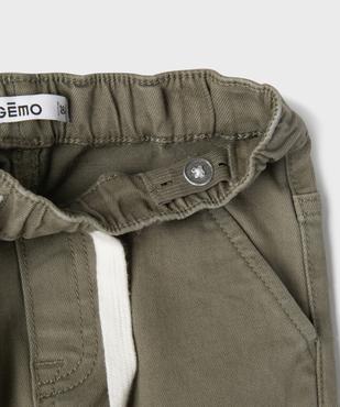 Pantalon en coton stretch bébé garçon vue2 - GEMO 4G BEBE - GEMO