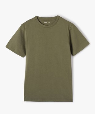 Tee-shirt garçon à manches courtes uni vue1 - GEMO 4G GARCON - GEMO