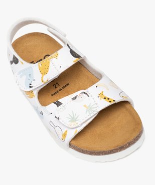 Sandales bébé garçon à brides scratch et semelle liège vue5 - GEMO 4G BEBE - GEMO