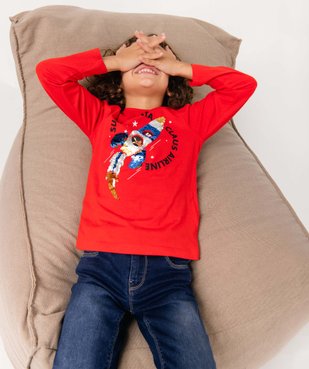 Tee-shirt de Noël garçon imprimé à sequins réversibles vue6 - GEMO (ENFANT) - GEMO