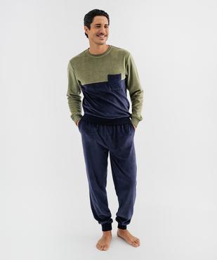 Pyjama en velours bicolore homme vue1 - GEMO 4G HOMME - GEMO