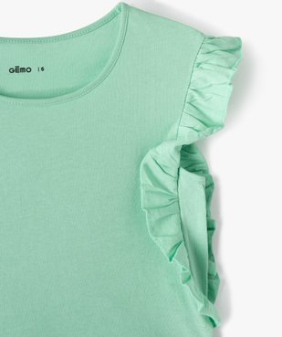Tee-shirt fille avec volants sur les côtés vue2 - GEMO (ENFANT) - GEMO