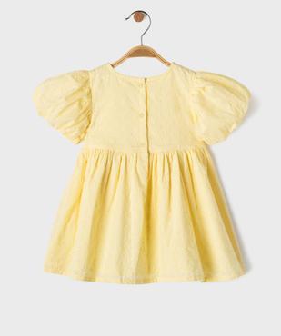 Robe de cérémonie brodée à manches courtes bébé fille vue4 - GEMO(BEBE DEBT) - GEMO