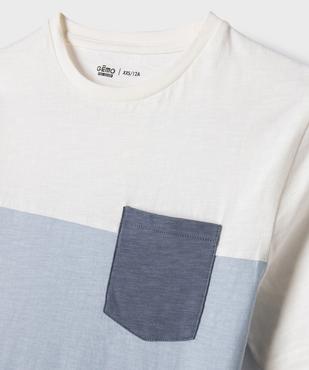 Tee-shirt manches courtes en jersey de coton flammé garçon vue2 - GEMO 4G GARCON - GEMO