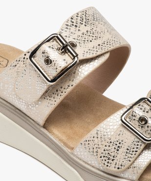 Mules femme confort à brides métallisées ajustables vue6 - GEMO (CONFORT) - GEMO