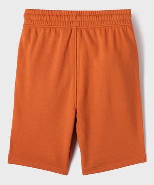 Bermuda uni en maille French Terry avec ceinture ajustable garçon vue3 - GEMO 4G GARCON - GEMO