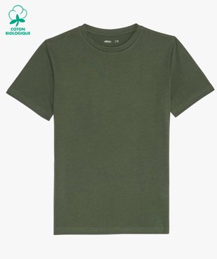 Tee-shirt garçon à manches courtes uni vue1 - GEMO 4G GARCON - GEMO