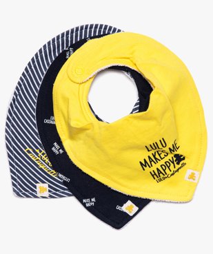 Bavoir bandana en jersey et éponge (lot de 3) - Lulu Castagnette vue1 - LULUCASTAGNETTE - GEMO