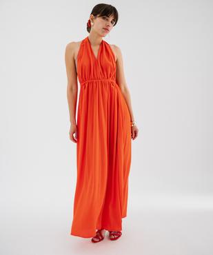 Robe longue dos-nu multi-look en viscose femme vue3 - GEMO(FEMME PAP) - GEMO