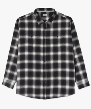 Chemise homme grande taille en flanelle à carreaux vue4 - GEMO (HOMME) - GEMO