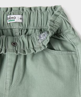 Pantalon straight en toile de coton taille ajustable fille vue2 - GEMO 4G FILLE - GEMO