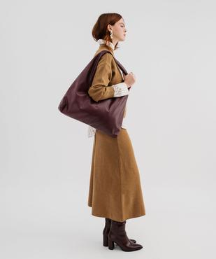 Jupe longue en maille tricotée femme vue4 - GEMO 4G FEMME - GEMO