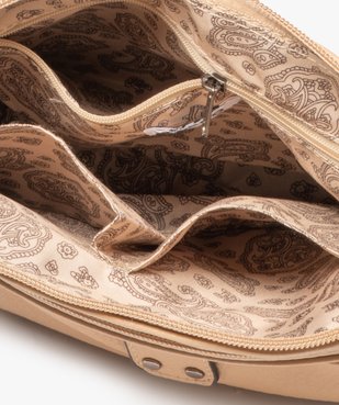 Sac besace compact en matière grainée souple femme vue3 - GEMO (ACCESS) - GEMO
