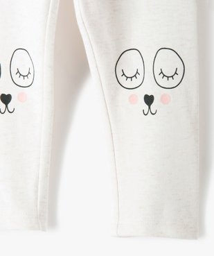 Pantalon bébé fille en maille avec motif fantaisie vue2 - GEMO C4G BEBE - GEMO