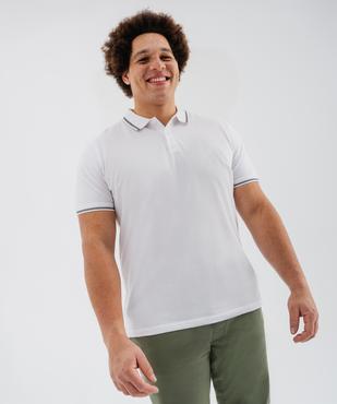 Polo à manches courtes et finitions fantaisie homme vue15 - GEMO 4G HOMME - GEMO