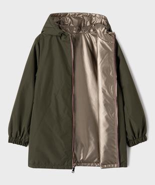 Manteau à capuche déperlant réversible fille vue2 - GEMO 4G FILLE - GEMO