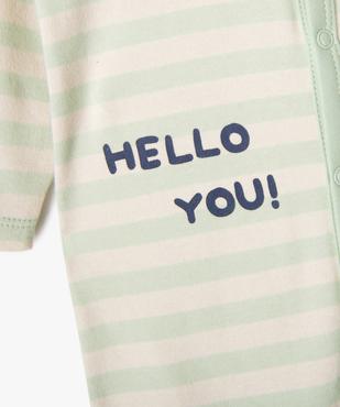 Pyjama en coton ouvert devant à rayures bébé garçon vue3 - GEMO 4G BEBE - GEMO