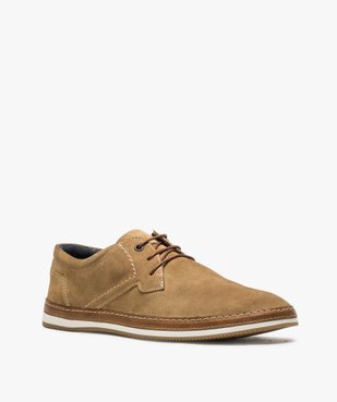 Derbies homme unies façon chukka boots vue2 - GEMO(URBAIN) - GEMO