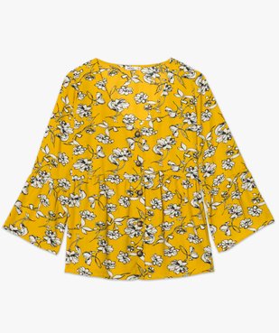 Blouse femme fluide à basque et fleurs vue4 - GEMO(FEMME PAP) - GEMO