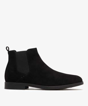Boots homme Chelsea en suédine avec bout amande vue2 - MARIO BALDANO - GEMO