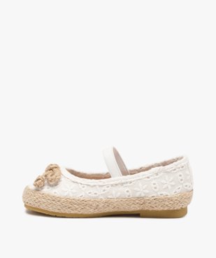 Ballerines fille unies en dentelle avec bride élastiquée vue3 - GEMO (ENFANT) - GEMO