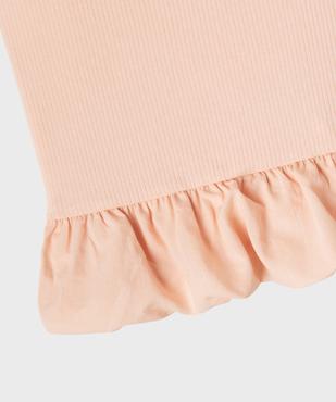 Débardeur en maille côtelée extensible à basque fille vue2 - GEMO 4G FILLE - GEMO