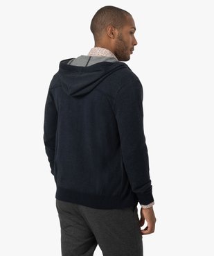 Gilet homme en maille avec capuche vue3 - GEMO (HOMME) - GEMO