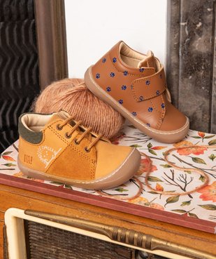 Chaussures en cuir avec zip et lacets bébé garçon - NA! vue6 - NA! - GEMO