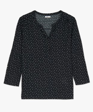 Tee-shirt femme à manches longues avec col fantaisie et boutons vue4 - GEMO(FEMME PAP) - GEMO
