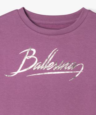 Sweat cropped imprimé brillant devant et dos fille vue3 - GEMO (ENFANT) - GEMO