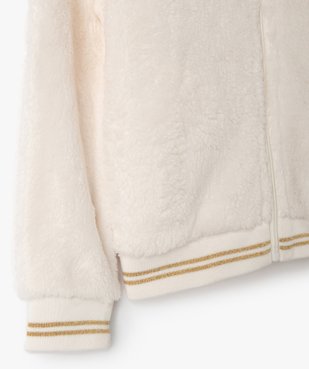 Sweat fille zippé en maille peluche vue3 - GEMO (ENFANT) - GEMO