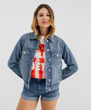 Veste en jean classique femme vue7 - GEMO 4G FEMME - GEMO