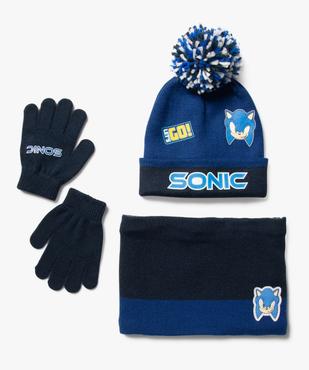 Ensemble 3 pièces hiver bicolores garçon - Sonic vue1 - SONIC - GEMO