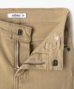 Pantalon uni extensible coupe Slim garçon vue3 - GEMO (ENFANT) - GEMO