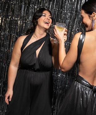 Combinaison pantalon multilook en maille fluide et brillante femme vue2 - GEMO(FEMME PAP) - GEMO