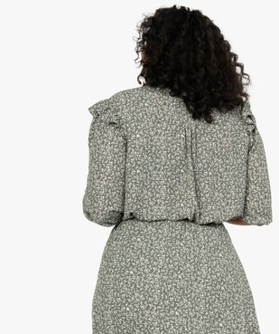 Blouse femme à plastron à imprimé floral vue3 - GEMO (G TAILLE) - GEMO