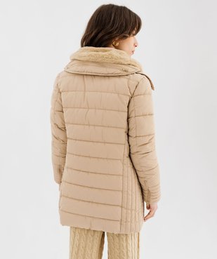 Manteau matelassé avec col montant doublé femme vue3 - GEMO 4G FEMME - GEMO