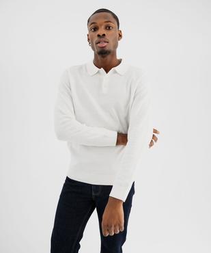 Pull fin avec col polo homme vue1 - GEMO (HOMME) - GEMO