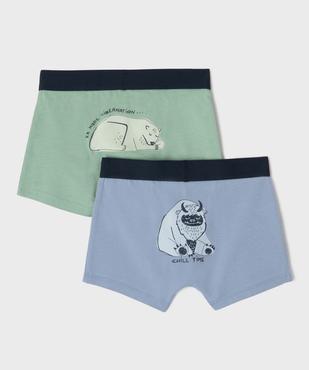 Boxers en coton stretch imprimés garçon (lot de 2) vue1 - GEMO 4G GARCON - GEMO