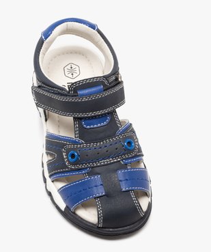 Sandales garçon tout terrain bicolores à scratch vue5 - GEMO (ENFANT) - GEMO
