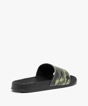 Mules de piscine homme imprimées camouflage vue4 - GEMO (PLAGE) - GEMO