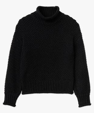 Pull à col montant en maille fantaisie femme vue4 - GEMO(FEMME PAP) - GEMO